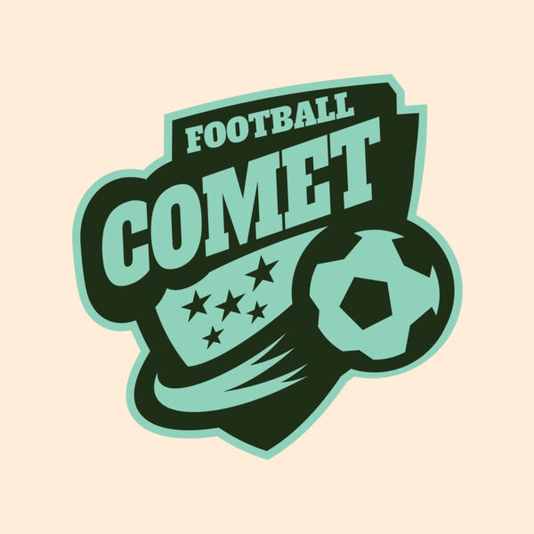 Comet Football logo template Thumbnail