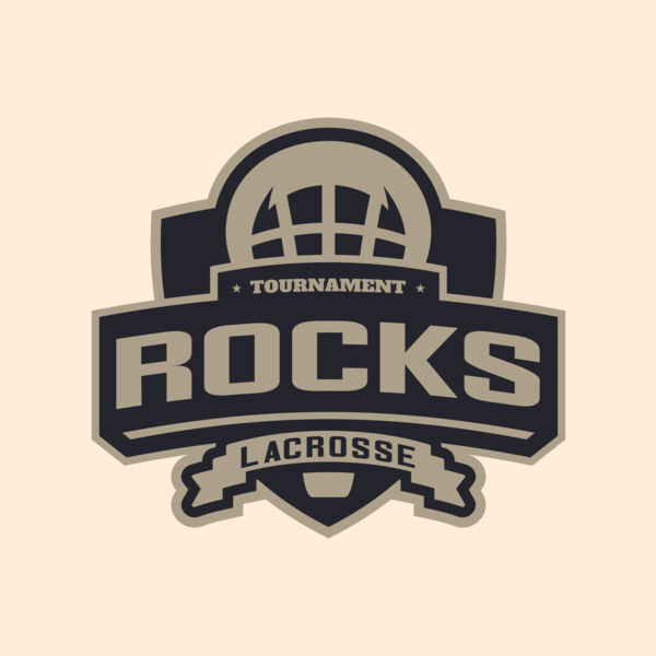 Rocks Tournament Lacrosse Logo Template Thumbnail