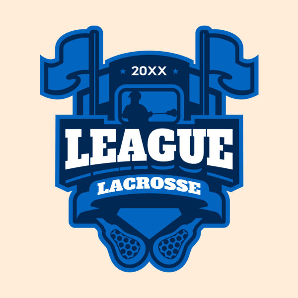 League Lacrosse Logo Template Thumbnail