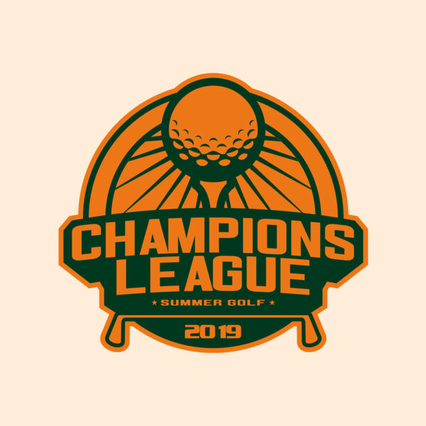 Champions League Summer Golf logo template Thumbnail