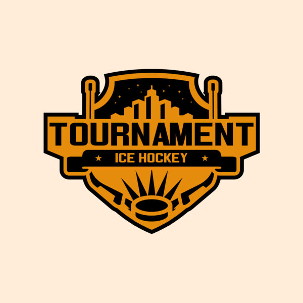 Tournament Ice Hockey logo template 02 Thumbnail
