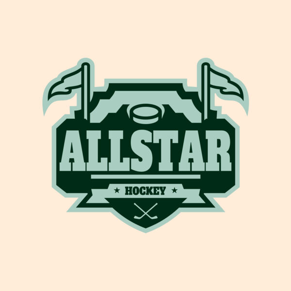 All Star Hockey Tournament logo template 02 Thumbnail