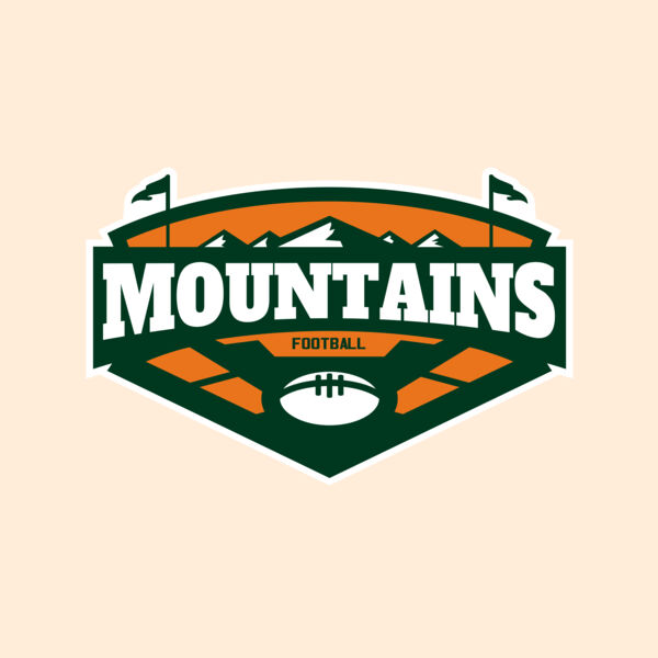 Mountains Football logo template 02 Thumbnail