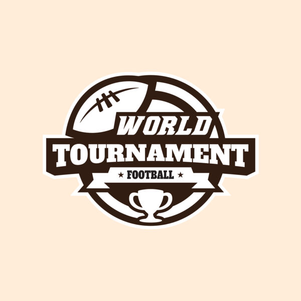 World Tournament Football logo template Thumbnail