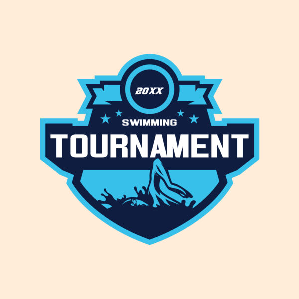 Swimming Tournament logo template Thumbnail