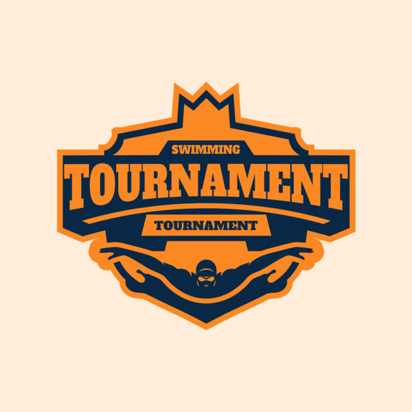 Swimming Tournament logo template Thumbnail