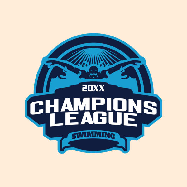 Champions League Swimming logo template Thumbnail