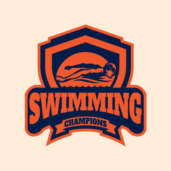 Swimming Champions logo template Thumbnail