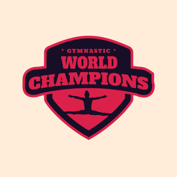Gymnastic World Champions logo template Thumbnail