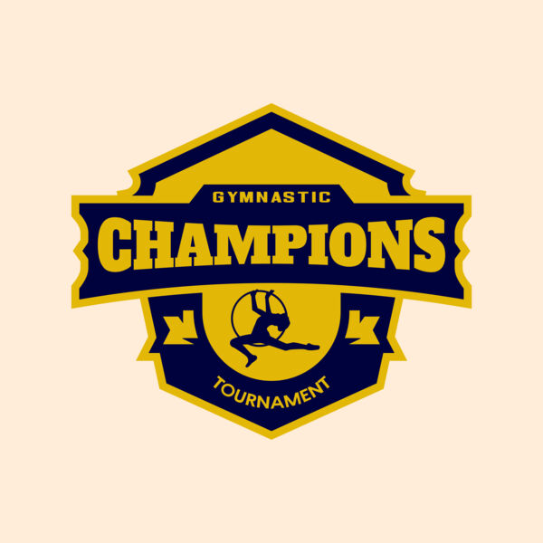 Champions Gymnastic Tournament logo template Thumbnail