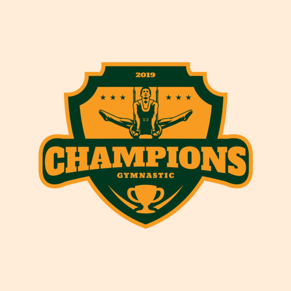 Champions Gymnastic logo template Thumbnail