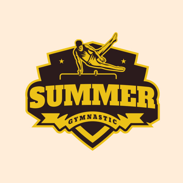 Summer Gymnastic logo template Thumbnail